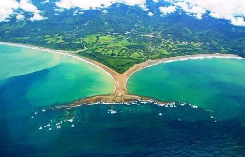 Aerial view of the Whale's Tail at Marino Ballena National Park